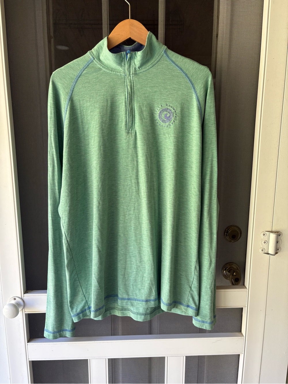johnnie-O Cisco Brewers Nantucket Mint Green Long-Sleeve Quarter-Zip Rash Guard